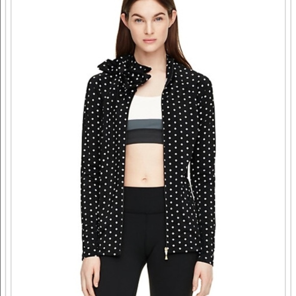 Kate Spade Beyond Yoga Polka Dot Zip Up Jacket